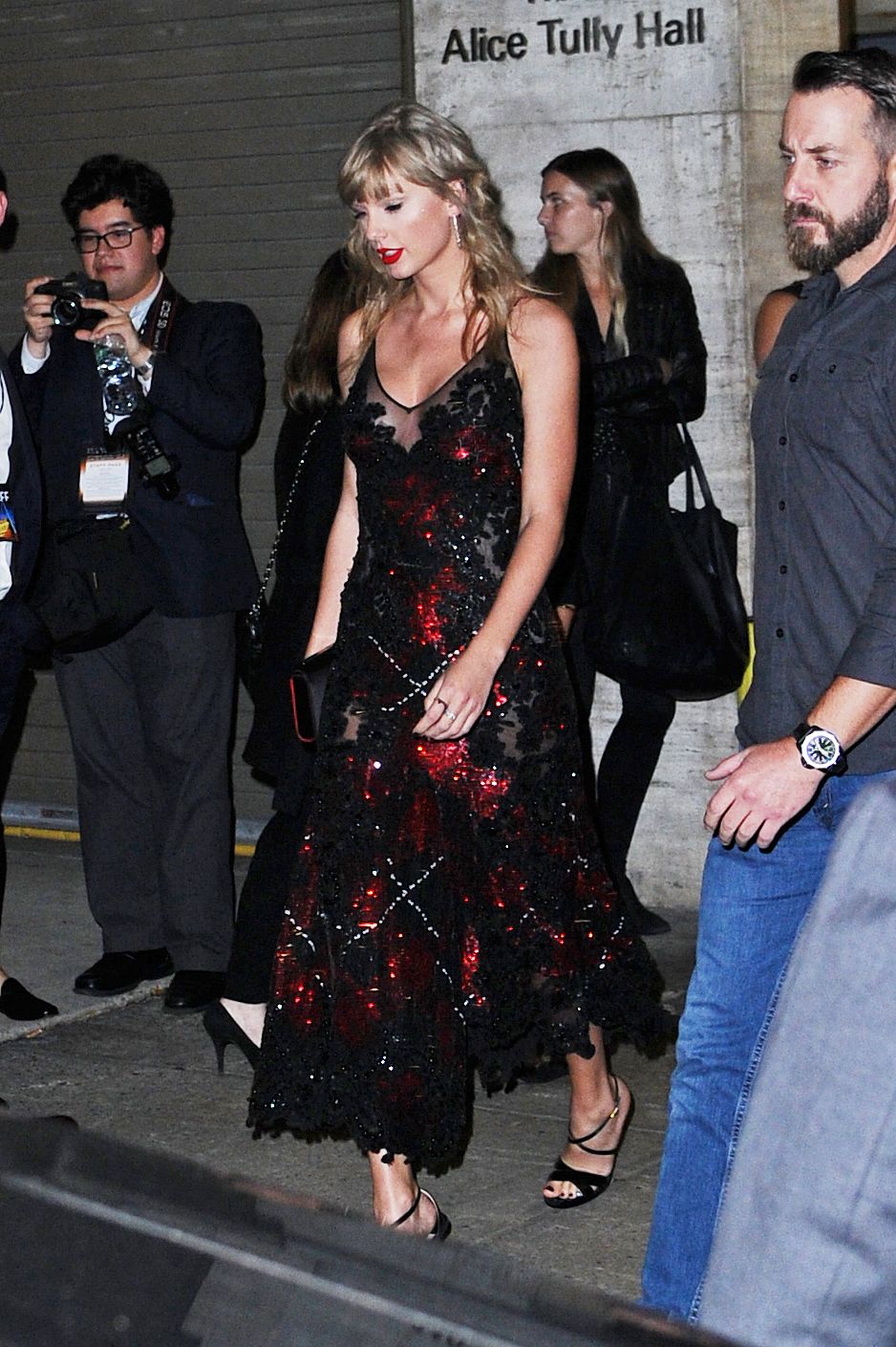 Taylor Swift Black Lace Dress